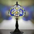 Tiffany Table lamp, Suitable for Bedroom nightstands and Living Rooms. This Table lamp is 8 inches in Size, Ideal for Placing on The Desk of a Home Office.