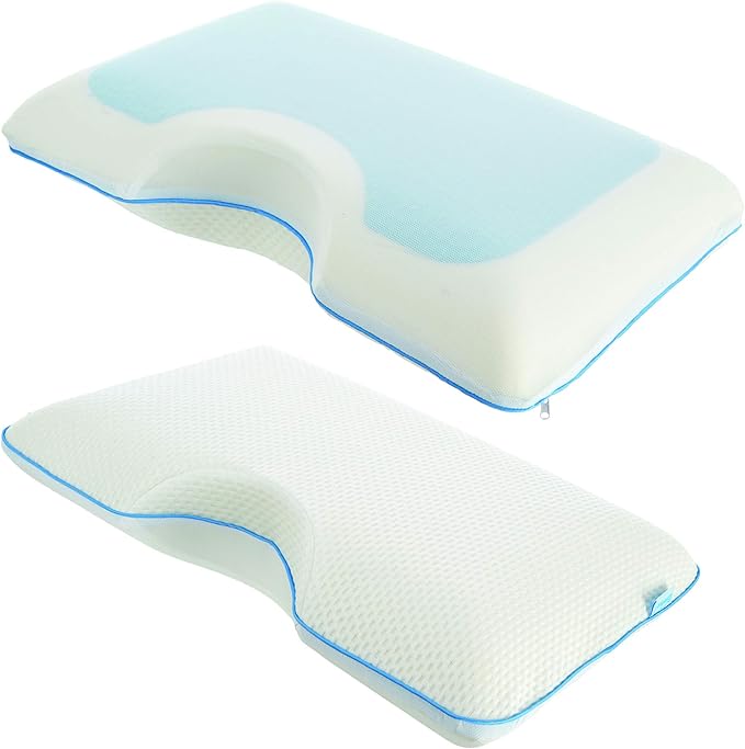 COMFYT Side Sleeper Pillow - Cervical Cooling Pillow, Gel Memory Foam Shoulder Bed Pillows Orthopedic Supports Posture Neck for Back Stomach Sleepers