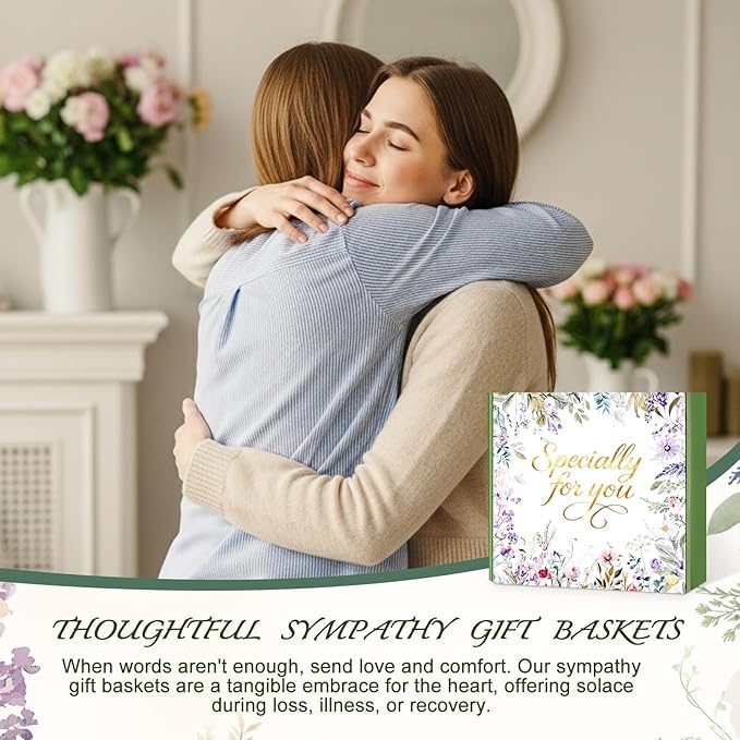 Get Well Soon Gifts for Women, Self Care Gift Baskets, Christmas Birthday Gifts for Women Spa Care Package, Thinking of You Sympathy Gift Box for Mom, Her, Friend, Sister, Wife (Khaki)