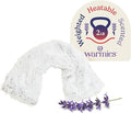 warmies Microwavable Neck & Shoulder Wrap - Heating & Cooling Plush Pad for Calming Relaxation - Weighted & Heated Neck Warmer with Scented Lavender - Microwave Heat Pad for Aches & Pain - Gray