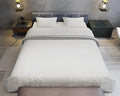 1000 TC Embroidered Duvet Cover Oversized King Size Set 100% Egyptian Cotton - Luxurious 1 Comforter Cover 2 Pillow Shams - 3 PC Quilt Cover Hotel Quality Bedding (Silver & Black)