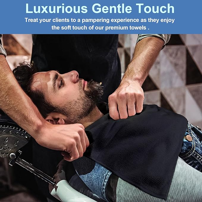 48 Pack Salon Towels - Highly Absorbent and Quick Drying Hand Towels, Premium Wash Cloths for Bathroom, Gym, Shower, Hotel, and Spa - 16x27 inch (Black)