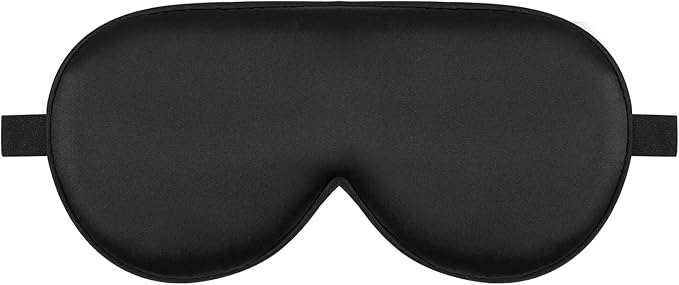 Alaska Bear Sleep Mask Silk Cover Eye Contour for Pressure-Free Sleeping, Upgrade Over Conventional Flat Satin Eye Masks, Machine Washable