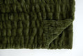 Minky Couture Hugs Blanket - Extra Plush Blanket for Premium Gifting - Stretchy Bubbled Cozy Throw - Silky Smooth - Durable & Machine-Washable - Travel-Friendly - Grande, Camp Green