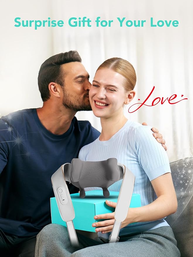 SKG Neck Massager for Pain Relief Deep Tissue 6D Kneading with Heat Cordless Neck and Shoulder Massage for Men and Women H5 mini