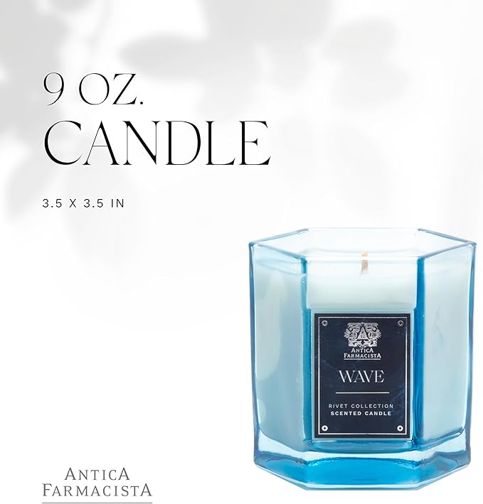 Antica Farmacista Luxury Scent Candle - Decorative Home Candle - Long-Lasting & Premium Scented - Luxury Gift - Wave, 9 oz