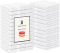 Reed&Pick 24 Pack White Hand Towels 100% Cotton Spa Towels 16x26 inches Highly Absorbable Facial, Gym, Hair and Face Towels in Bulk