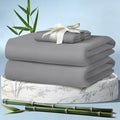 DECOLURE 100% Viscose Derived from Bamboo Sheets Twin Size 3pcs - Ultra Soft & Luxuriously Cooling, 17" Deep Pocket, Double Stitching, Perfect for Hot Sleepers - Twin Bed Sheets (Midgrey)