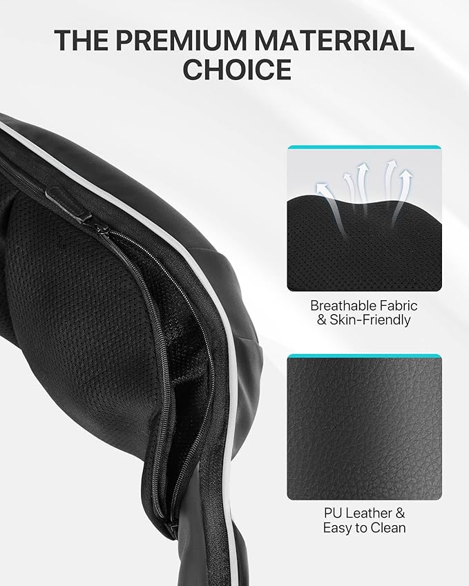 ALLJOY Neck Massager for Pain Relief Deep Tissue with Heat, 3D Kneading Shiatsu Neck and Back Massager for Shoulder Full Body Home Office Car Use, Christmas Gifts for Dad Men Mom Women