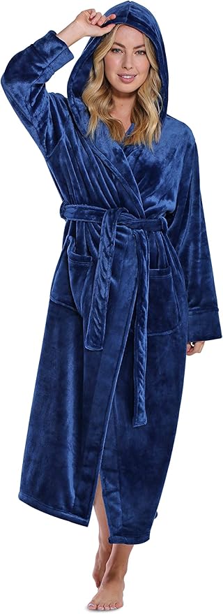Turquaz Oversize Plush Robes For Women, Soft Warm Fleece Bathrobe for Women