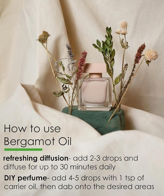 Bergamot Essential Oil - 1 Gallon - Plastic Jug - 100% Pure & Uncut - GreenHealth