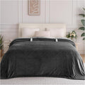 Heated Blanket Queen Size with Dual Control, Electric Blanket Double-Layer Flannel, Heating Blanket with 8 Heating Levels & 10 Hours Auto-Off Machine Washable, ETL Certification (Dark Grey, 84" x 90")