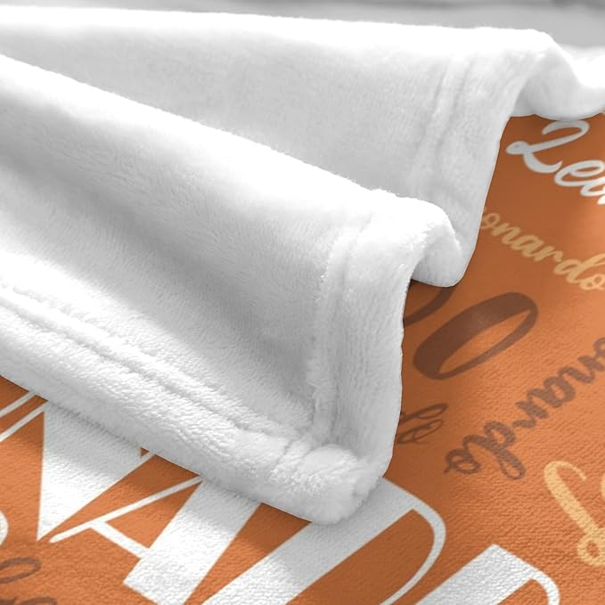 Name Blanket Personalized Blanket for Adult Kids Flannel Customize Throw Blanket Custom (Color 07, 30 x 40 Inches)