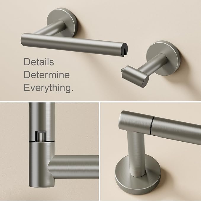 Toilet Paper Holder Wall Mount, Brushed Nickel Double Post Pivoting Toilet Paper Roll Holder for Bathroom, Commercial Toilet Tissue Dispensers, Stainless Steel