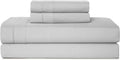 CASUAL LIVING Queen Sheets Set 4 Piece Cooling Sheets with 2 Pillowcases Soft Microfiber Hypoallergenic Washable Bed Set Deep Pocket Lightweight Bedding Elasticized for Bedroom, Queen, Gray