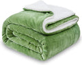 SOCHOW Sherpa Fleece Throw Blanket, Double-Sided Super Soft Luxurious Plush Blanket Throw Size, Sage Green, 50x60 inches