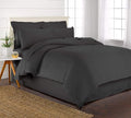 Queen Duvet Cover by Pure Bamboo, 3 Piece Set, Genuine 100% Organic Viscose Derived from Bamboo, Luxuriously Soft and Cooling, 2 Pillowcases (Queen, Charcoal)