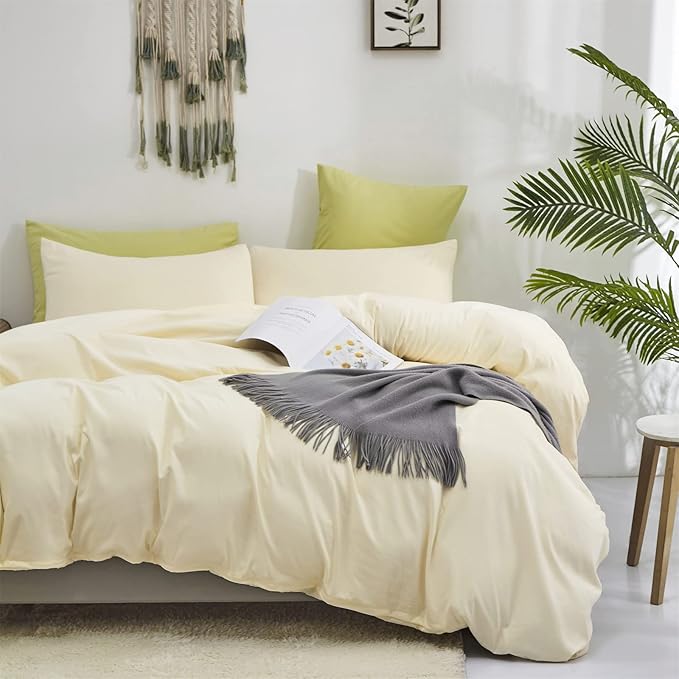 Cottonight Ivory White Comforter Set California King Beige Bedding Comforter Set Cal King Off White Solid Blanket Quilts Modern Soft Breathable 3 Piece Women Men Bedding Set