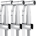 Purrfectzone 3 Pack Bidet Sprayer for Toilet, Handheld Kit, Easy-to-Install Toilet Shattaf Set, Hand Held Stainless Steel Shower with Adjustable Flow, Cloth Diaper wash