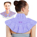 REVIX Microwave Heating Pad for Neck and Shoulders Back, Microwavable Heated Neck Wrap Warmer with Moist Heat, Lavender Aromatherapy Hot and Cold Pack
