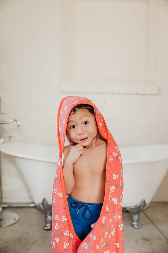 Copper Pearl Hooded Bath Towels Premium Knit/Terry Cloth Baby Towels with Hood, Pockets, and Cool Designs - Great to Gift and Make Bath Time Fun - Baby Bath Towel, Elmo