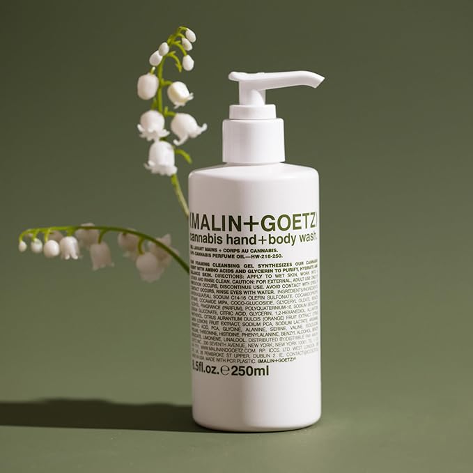 MALIN+GOETZ Cannabis Hand and Body Wash, White, 8.45 Fl Oz (Pack of 1)