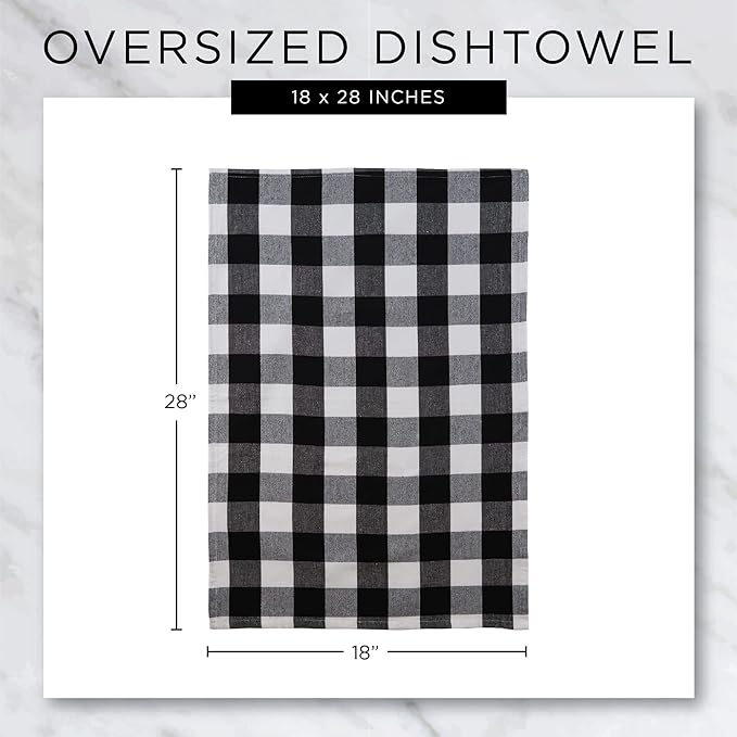 DII Happy Halloween Dishtowel Collection Embellished Cotton Kitchen Hand Towel Set, 18x28, Black All Hallows Eve, 3 Count