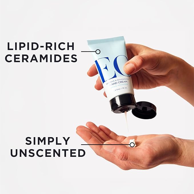 EO Hand Cream, 2.5 Ounce (Pack of 2), Unscented, Moisturizer for Dry Skin