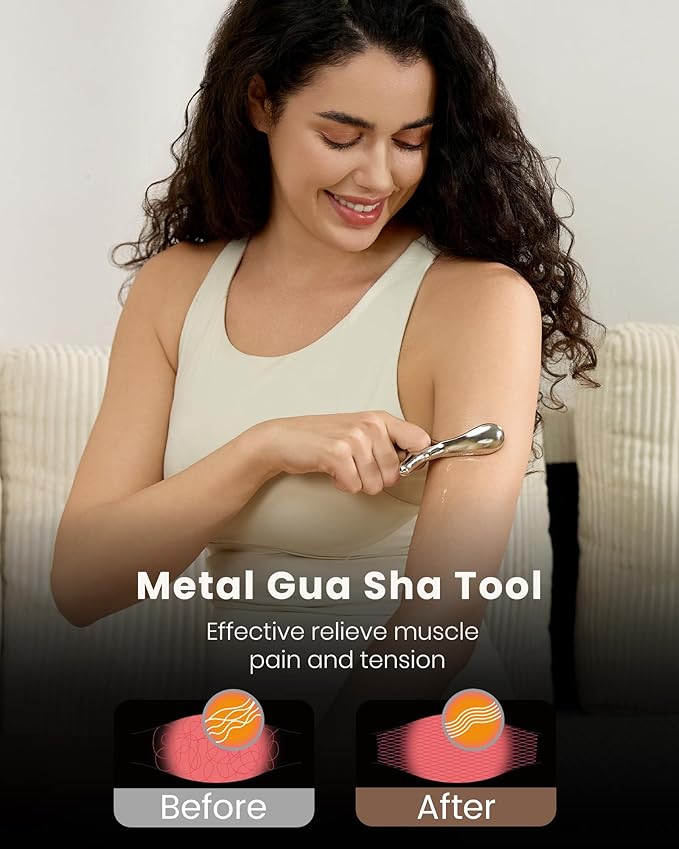 lifechill Trigger Point Massage Tool for Deep Tissue Massage & Gua Sha, Muscle Scraper Tool for Full Body Pain Relief, Thumb Saver Acupressure Tool, FSA HSA Eligible