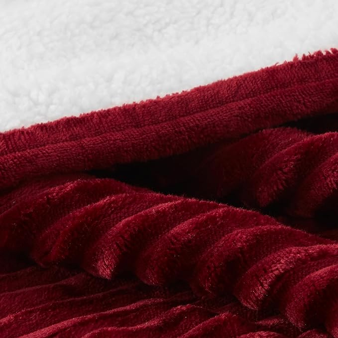 Westinghouse Heated Throw Blanket, Soft Flannel Sherpa Electric Blanket with 6 Heating Levels & 2-10 Hours Auto Shut Off, Fast Heating & ETL Certification, 50x60 Inch, Red