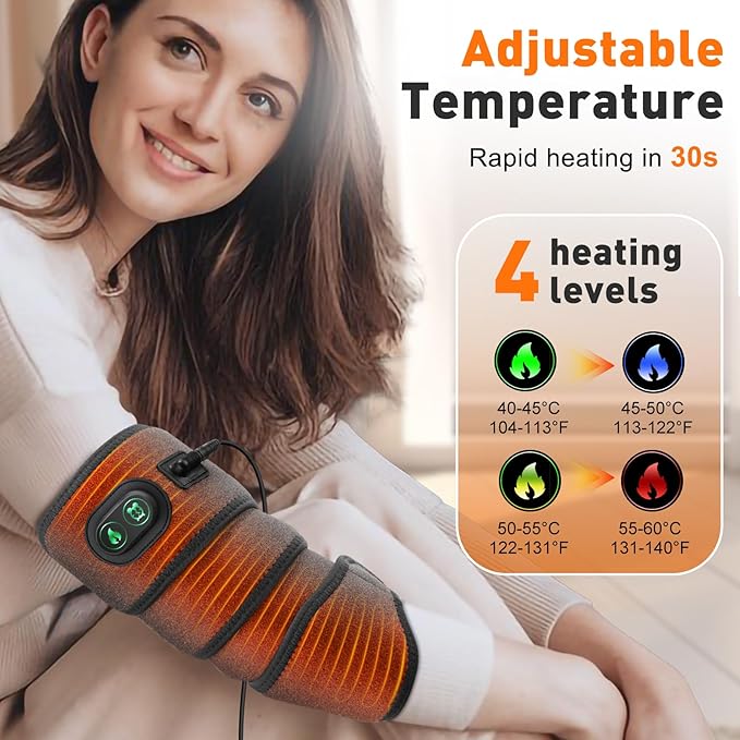 Arm Heating Pad, Extra Long Electric Heating Strap, Heated Wrap Around Wrist Brace, for Hand, Arm, Knee, Ankle, 4 Heat Levels & 3 Auto-Shutoff Timers, with 78" Long Power Cord