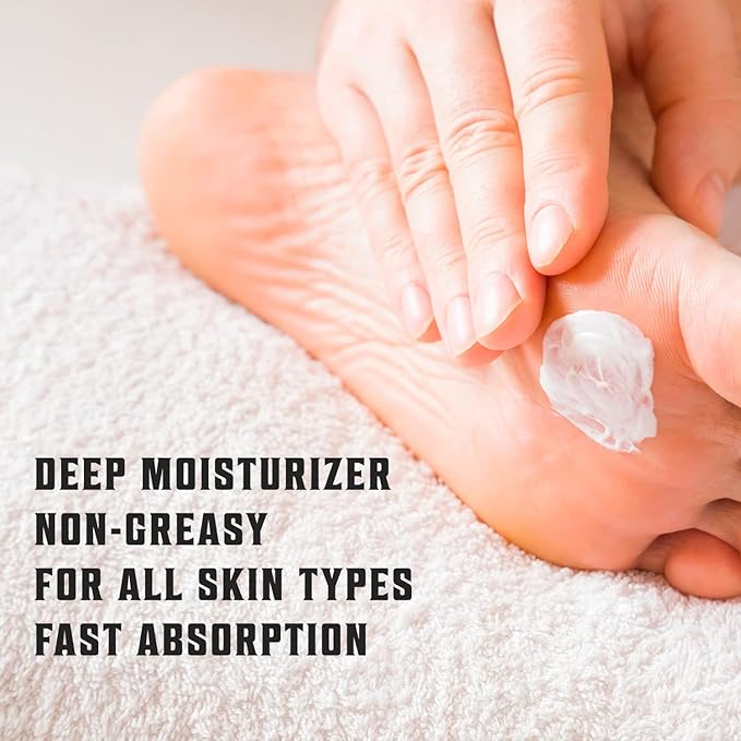 Viking Revolution Tea Tree Foot Cream for Dry Cracked Heels - Foot Balm For Cracked Feet - Dry Feet Repairing Cream with Aloe Vera and Mint (8oz) (Pack of 2)