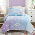 Twin Bedding Sets for Girls - 3 Pieces Glow in The Dark Unicorn Twin XL Comforter Sets for Girls 1 Comforter, 1 Decor Pillow, 1 Pillow Sham
