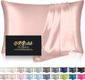 Mulberry Silk Pillow Cases Queen Size, Silk Pillowcase for Hair and Skin, Anti Acne Cooling Beauty Sleep Both Sides Natural Silk Satin Pillowcases with Hidden Zipper, Gifts for Women Men, Coral