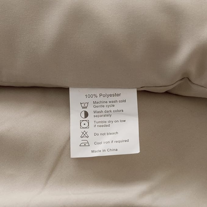 ROSGONIA King Size Comforter Set Oatmeal, 3pcs (1 Boho Comforter & 2 Pillowcases), All Season Bedding Soft Lightweight Bedspread Blanket Quilt