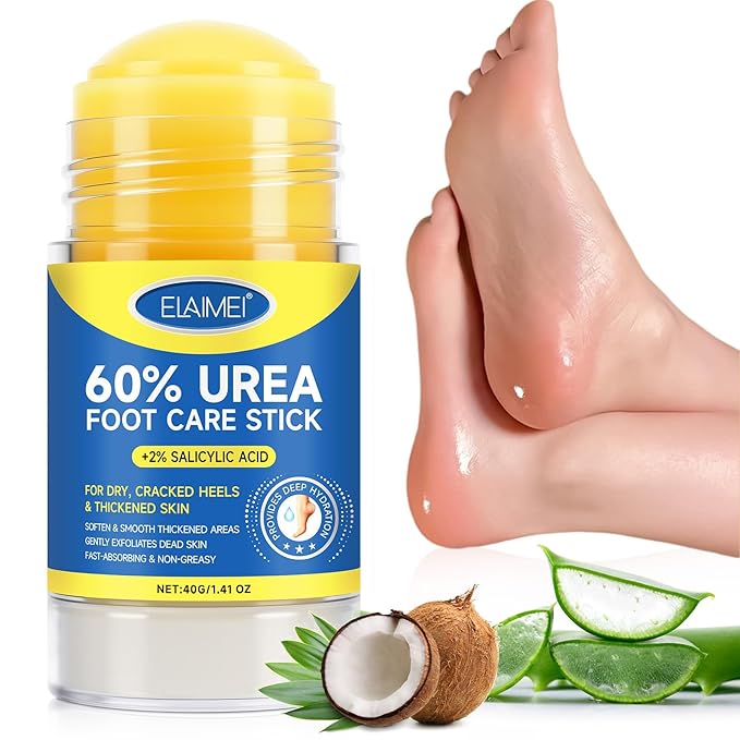 60% Urea Cream Stick with Salicylic Acid 2%, Urea Hydrating Foot Cream, Severe Cracked Heel Repair Restoring Balm, Foot Lotion Repairs and Hydrates Dry and Feet and Hand