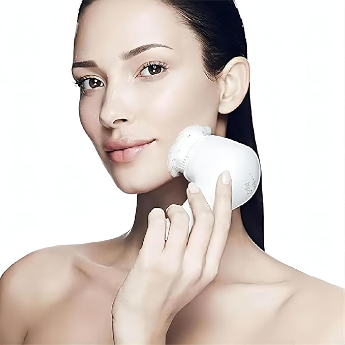 Mia 2 Sonic Facial Cleansing Brush - Electric Face Exfoliator for Deep Clean & Pore Cleansing, Waterproof & Rechargeable – White