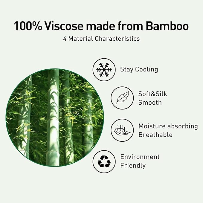 100% Viscose Made from Bamboo Comforter for Hot Sleepers- Breathable Silky Soft Duvet Insert Twin Size-with 8 Corner Tabs- All Season Comforter (88x64 Inches, Grey)