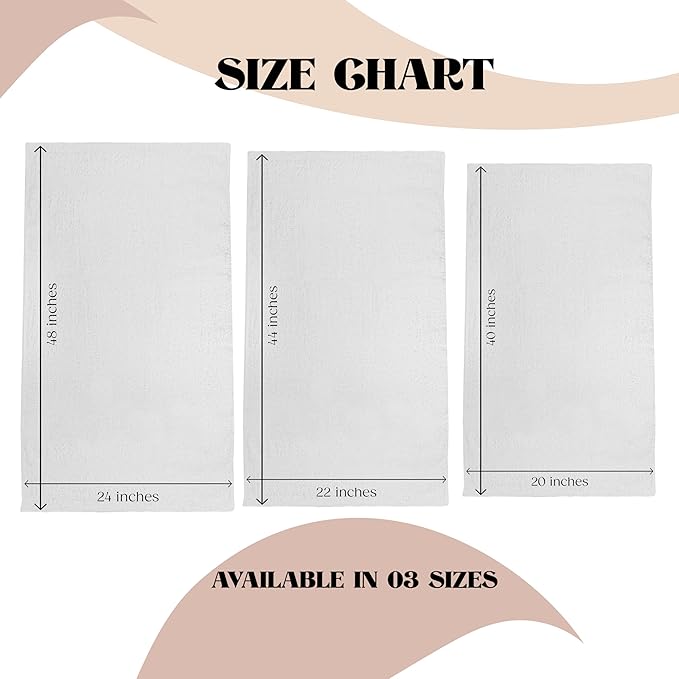 24 Pack White 22x44 Inch Cotton Bath Towels - Lightweight, Quick Drying, Commercial Grade