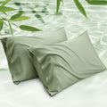 Bedsure Pillow Cases Standard Size, Cooling Pillow Cases, Rayon Derived from Bamboo Sage Green Pillowcases Standard Set of 2, Breathable & Soft Pillow Covers with Envelope Closure, 20x26 Inches