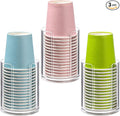 3 Pack Bathroom Cup Dispenser 3 oz Countertop Storage Mouthwash Cups Holder, Plastic Small Disposable Paper Cup Holders for Bathroom Sink Counter