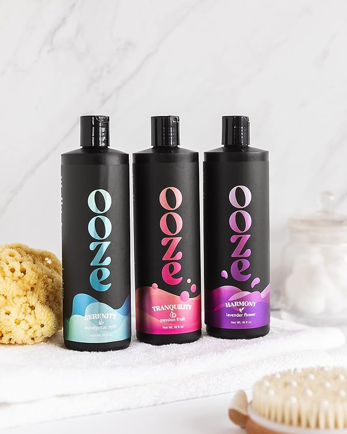 OOZE Eucalyptus Mint Bubble Bath (473ml) - Bubble Bath for Women Relaxing, Clean, Crisp & Refreshing - Self-Care & Wellness - Zero Parabens, Cruelty-Free, Made in The USA