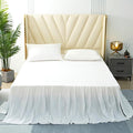 White Bed Skirt Queen Size Ruffled Bed Skirt with Split Corners, Queen Bed Skirt 22 Inch Drop, TSUTOMI Queen Size Bed Skirt White for Ruffled Bed Skirt with Split Corners, Bed Skirt Queen Size