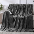 Heated Blanket Electric Blanket Full Size 72''x84'', Double-Layer Flannel Heating Blanket with 10 Hour Auto Off & 8 Heat Settings, Heated Throw Blanket for Full Body, Bed, Machine Washable, Dark Grey