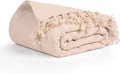Salt Earth 100% Cotton Muslin Throw Blanket, Gauze Blanket 50"X60" Throw with Tassel 4 Layered for Couch, Bed, Living Room, Home,Lightweight & All Season Blankets & Throws, Skin Friendly (Parchment)