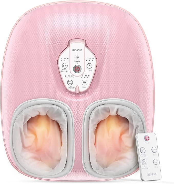 RENPHO Foot Massager Machine with Heat [2026 Upgraded], Shiatsu Foot Massager for Plantar Fasciitis, Christmas Gifts for Women, Cordless Control, Best Gifts for Women/Mom/Wife, PK