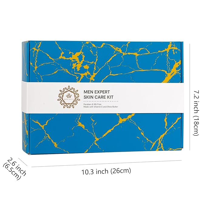 21 Pcs Men Facial Skin Care Set, Luxury Bath & Beard Gift Set for Men, Spa & Self-Care Gift, Clay Mask, Cleanser, Beard Oil, Cologne Present, Birthday, Christmas, Valentines, Father Day, Boyfriend