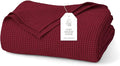 BOLL & BRANCH Waffle Bed Blanket - Full/Queen, Holly - Luxury 100% Organic Cotton - Soft, Lightweight and Breathable - Textured Waffle Weave
