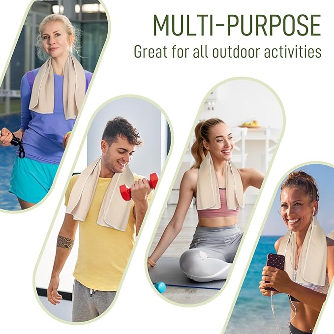 SUNLAND Microfiber Sports Workout Towels Fast Drying Fitness Sweat Towels for Men & Women Lightweight Multi-Purpose Gym Exercise Towel