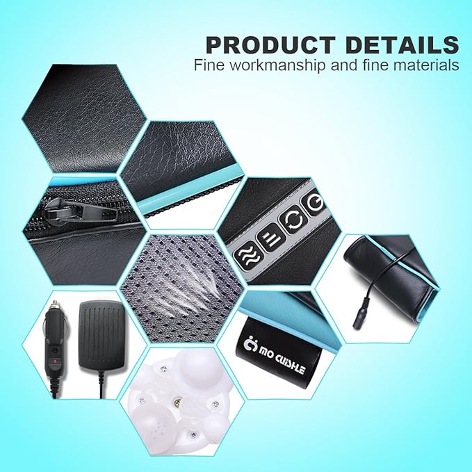 Mo Cuishle Shiatsu Neck and Shoulder Massager with Heat – Deep Kneading Massage for Relaxation – Ideal for Christmas, Mother's Day, Father's Day, Gifts for Men, Women, Mom and Dad